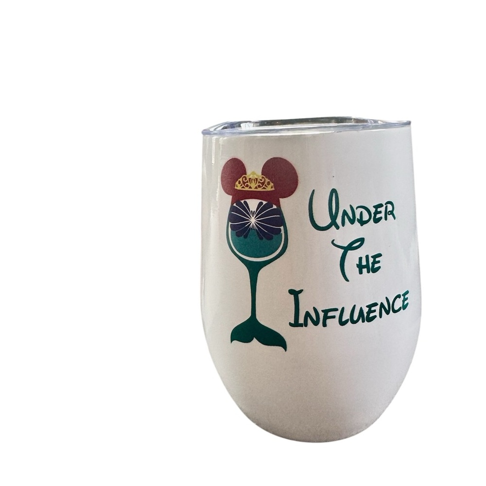 Disney little mermaid UNDER THE INFLUENCE Boozy wine tumbler